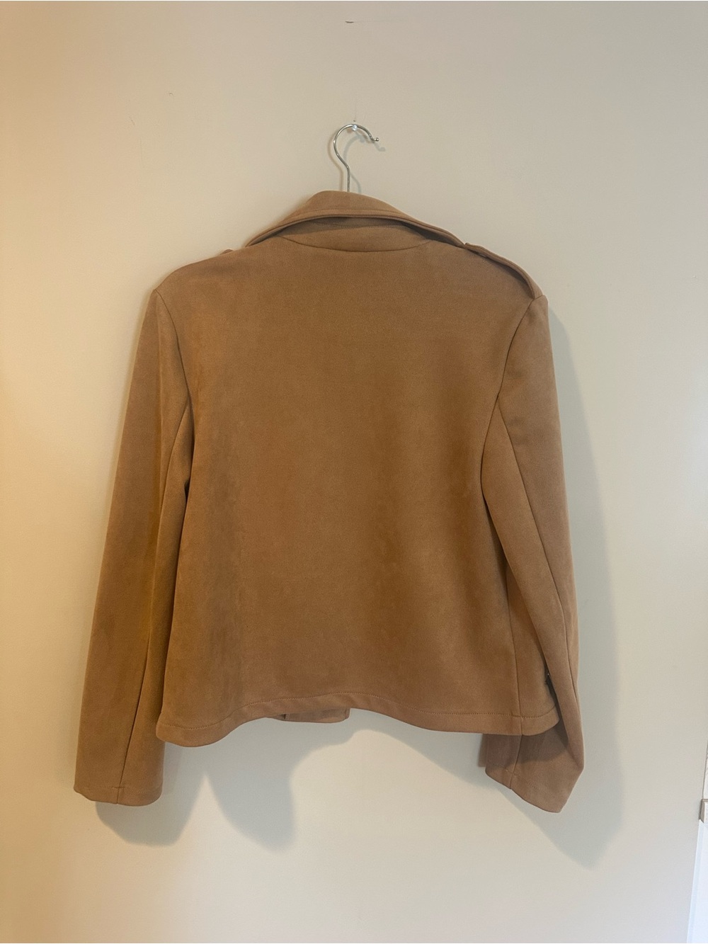 bagatelle Tan Suede-Style Moto Jacket - Picture 4 of 6